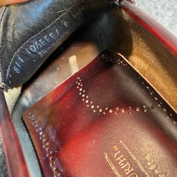 Johnston & Murphy Mens 10.5 Wide Burgundy Leather Penny Loafers Dress Shoes main image 3